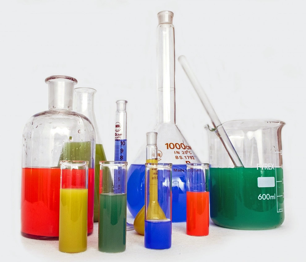 Laboratory glassware used in water and chemical analysis